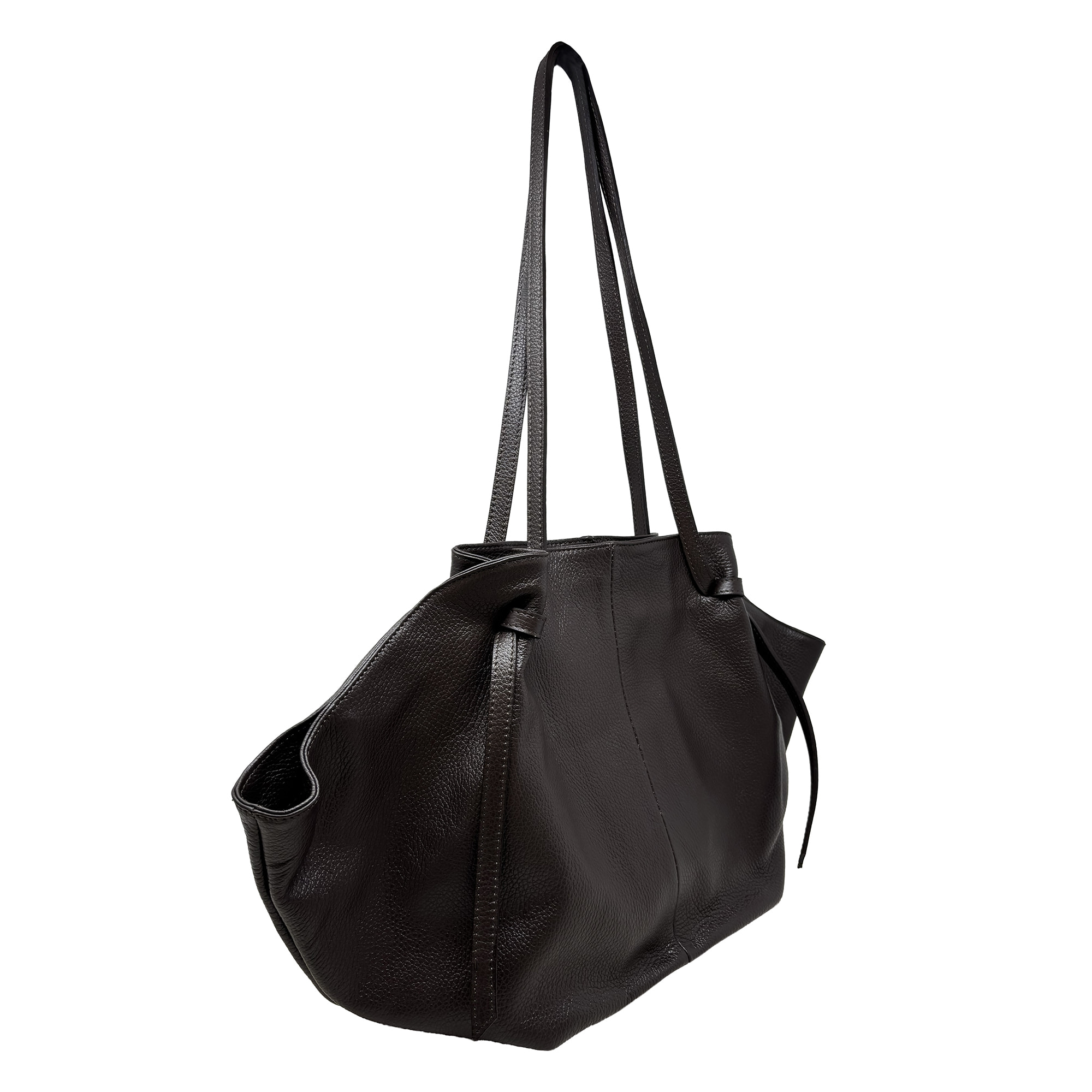 Borsa a Mano Shopper in Vera Pelle Dollaro Made in Italy