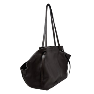Borsa a Mano Shopper in Vera Pelle Dollaro Made in Italy
