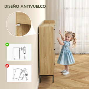 Zapatero Estrecho con 4 Puertas Abatibles Zapatero Entrada Recibidor con Estantes Ajustables para 16 Pares de Zapatos para Pasillo Espacios Reducidos 120x23,5x95,5 cm Roble