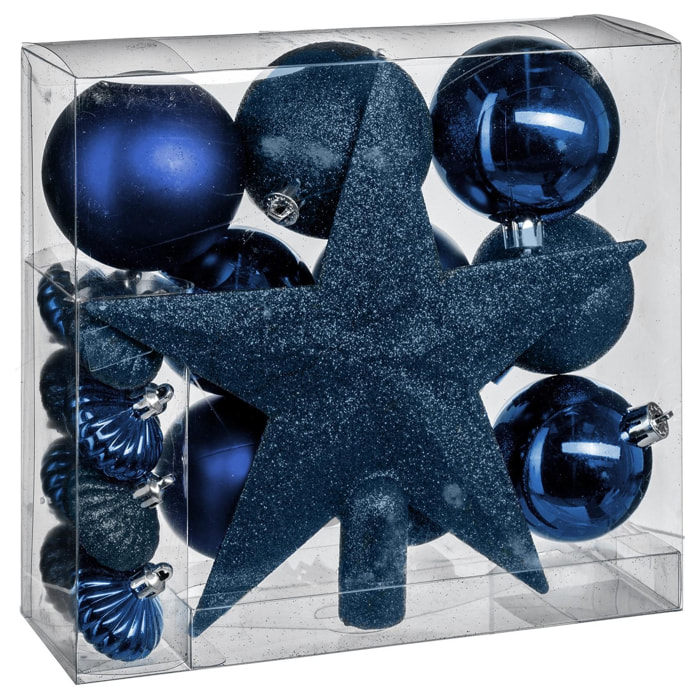 Kit de décoration pour sapin de Noël - Bleu