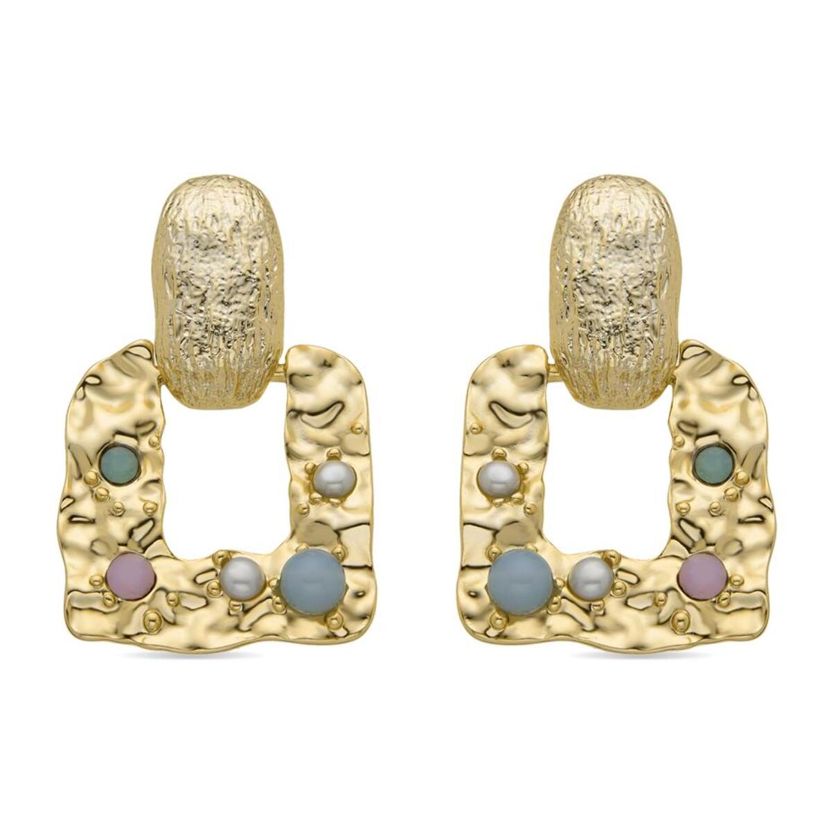 Pendientes Lux by Lux acabadoss en oro amarillo 18k