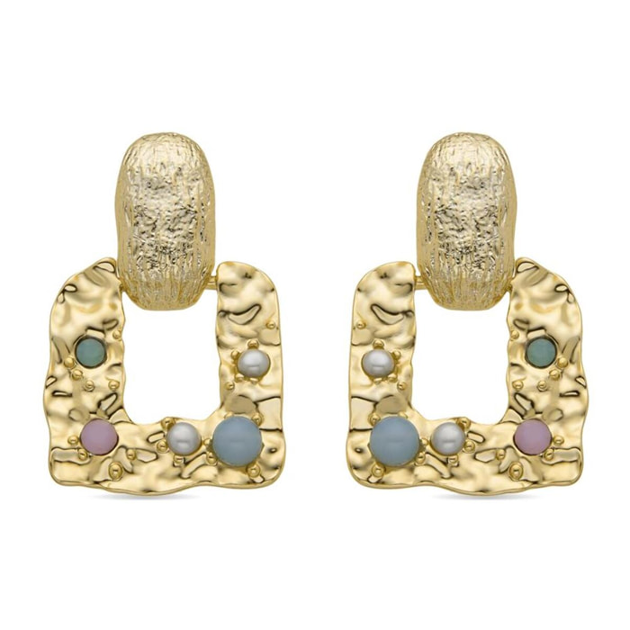 Pendientes Lux by Lux acabadoss en oro amarillo 18k
