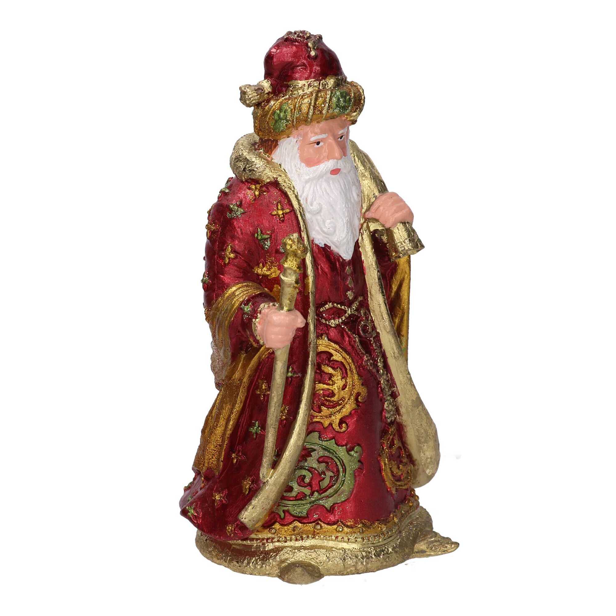 Babbo natale in resina rosso cm 12x10h20