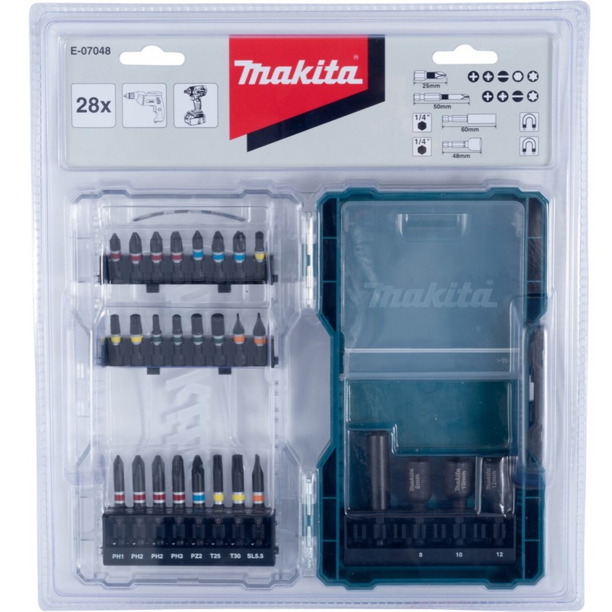 Coffret vissage 28 pièces MAKITA - E-07048