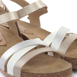 SANDALO BIO ZEPPA FASCE INCROCIATE BIANCO