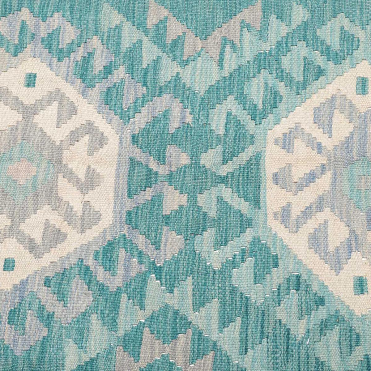 Tapis kilim, motif géométrique authentique, tissé à plat, MUKAZ