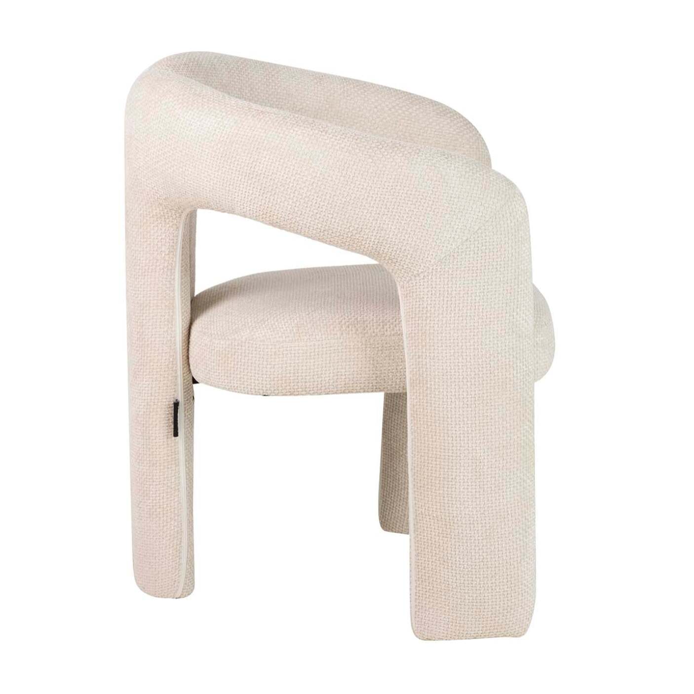 Silla Chenilla Beige Nova 66x61x76 Cm