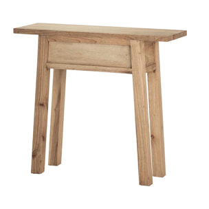 Consola Madera Mindi Natural 2 Cajones 90x30x80 Cm