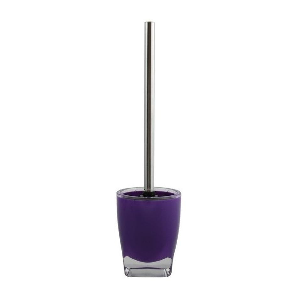 Brosse wc avec support Acrylique & Inox TAHITI Violet MSV