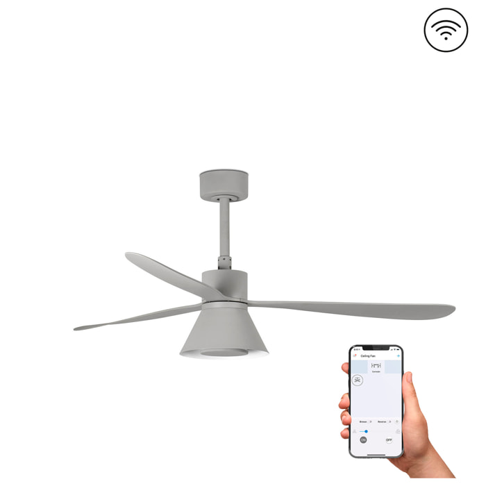 AMELIA L CONE LED Ventilateur de plafond gris TUYA
