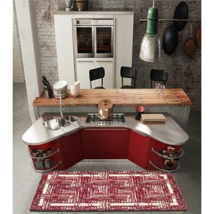 Tappeto Cucina Bagno Multiuso Rosso