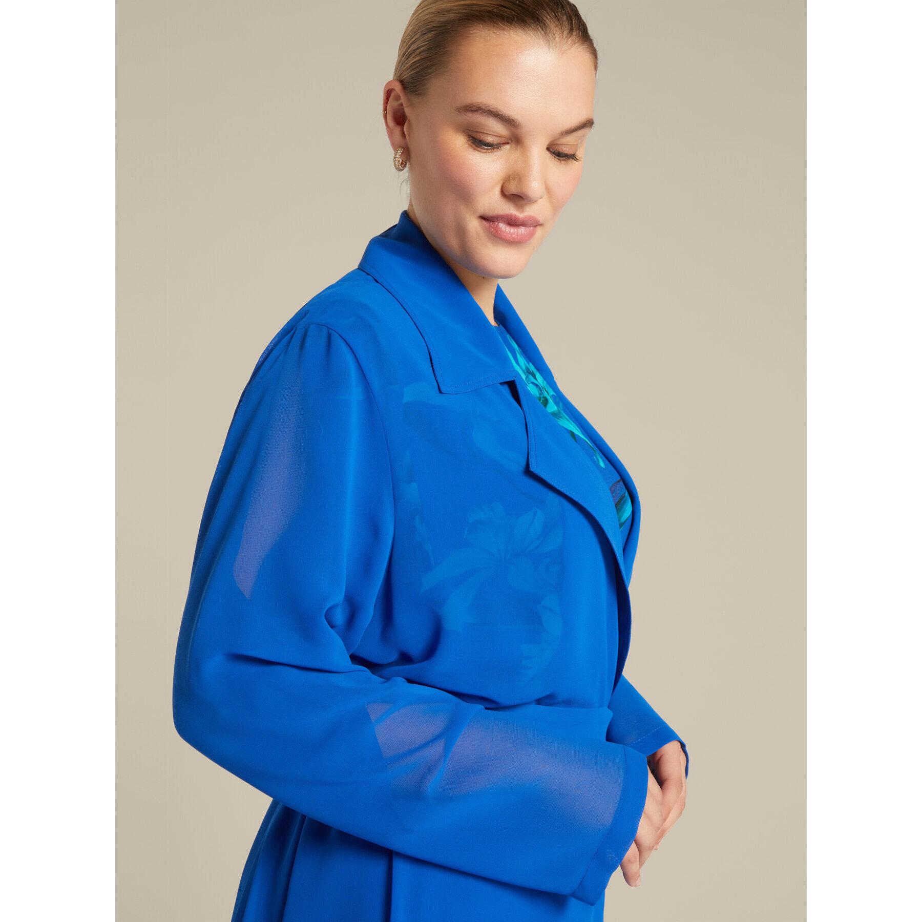 Elena Mirò - Trench elegante in georgette - Bluette