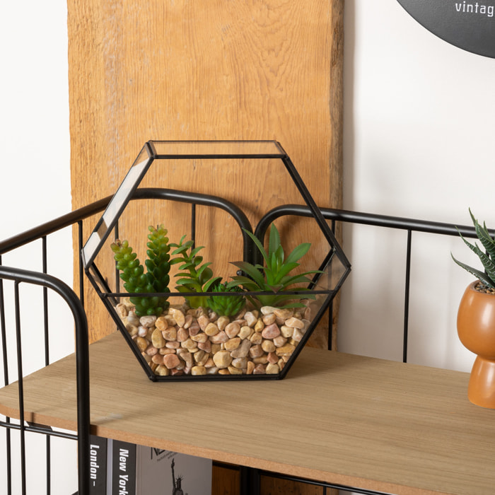 Terrarium artificiel Pia noir H20cm