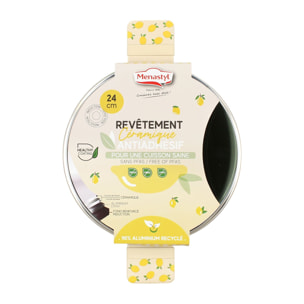 Faitout 24cm en aluminium citron - tous feux CITRON