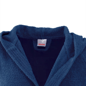 Bassetti Morbido Accappatoio 360 gr con Cappuccio 100% Cotone Uomo Donna Spugna Taglie Forti - ITALY Designed - Collezione VIVIAN - INDIGO DC