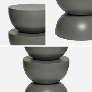 Table d'appoint. bout de canapé. table de chevet en métal. gris foncé. Coumba. Ø32 x H 46.5cm