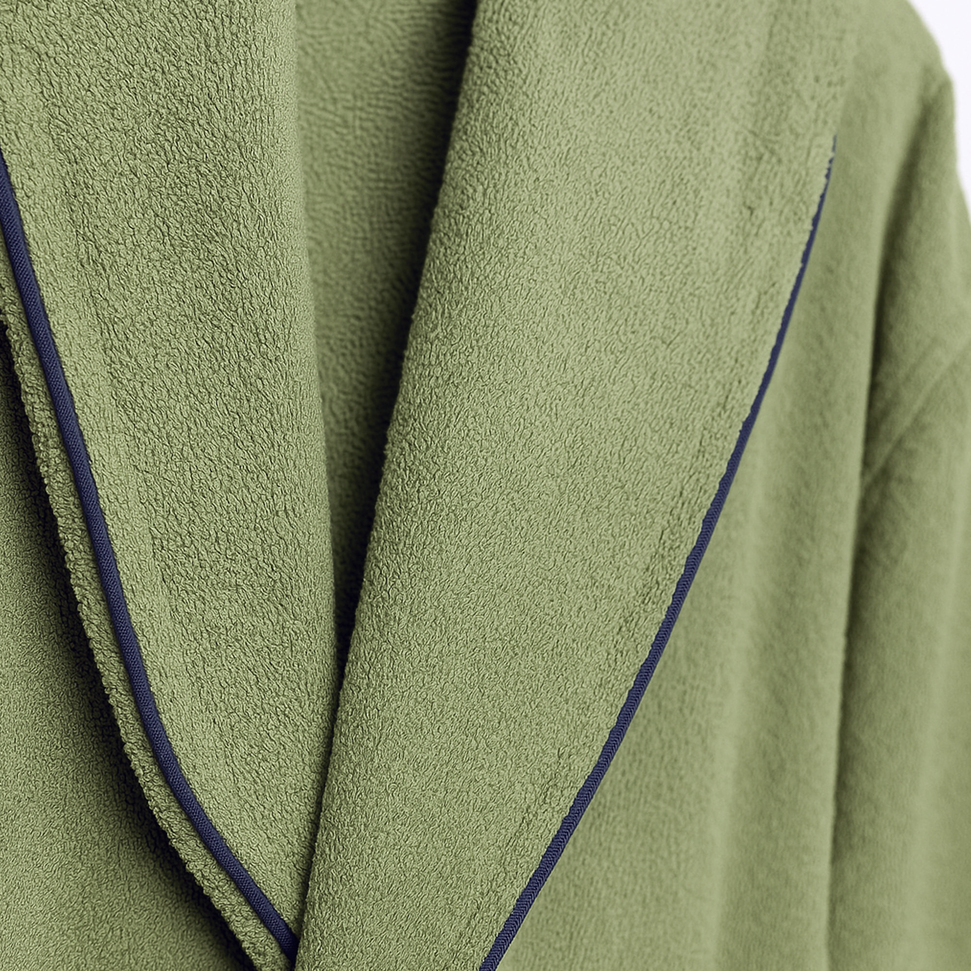 Scalpers albornoz liso con ribete y detalle bordado khaki talla l-xl