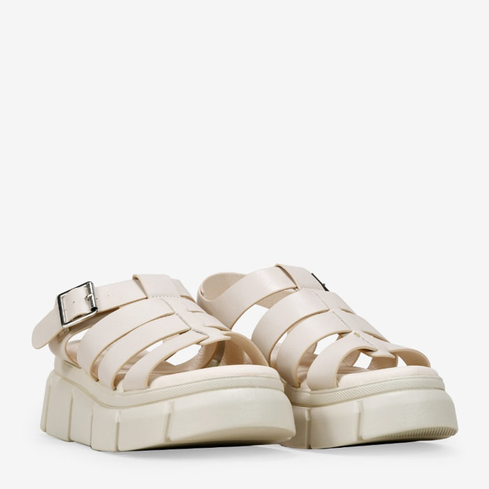 Sandalias beige cangrejeras