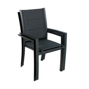 Fauteuil de jardin empilable Allure Gris poivre & Graphite