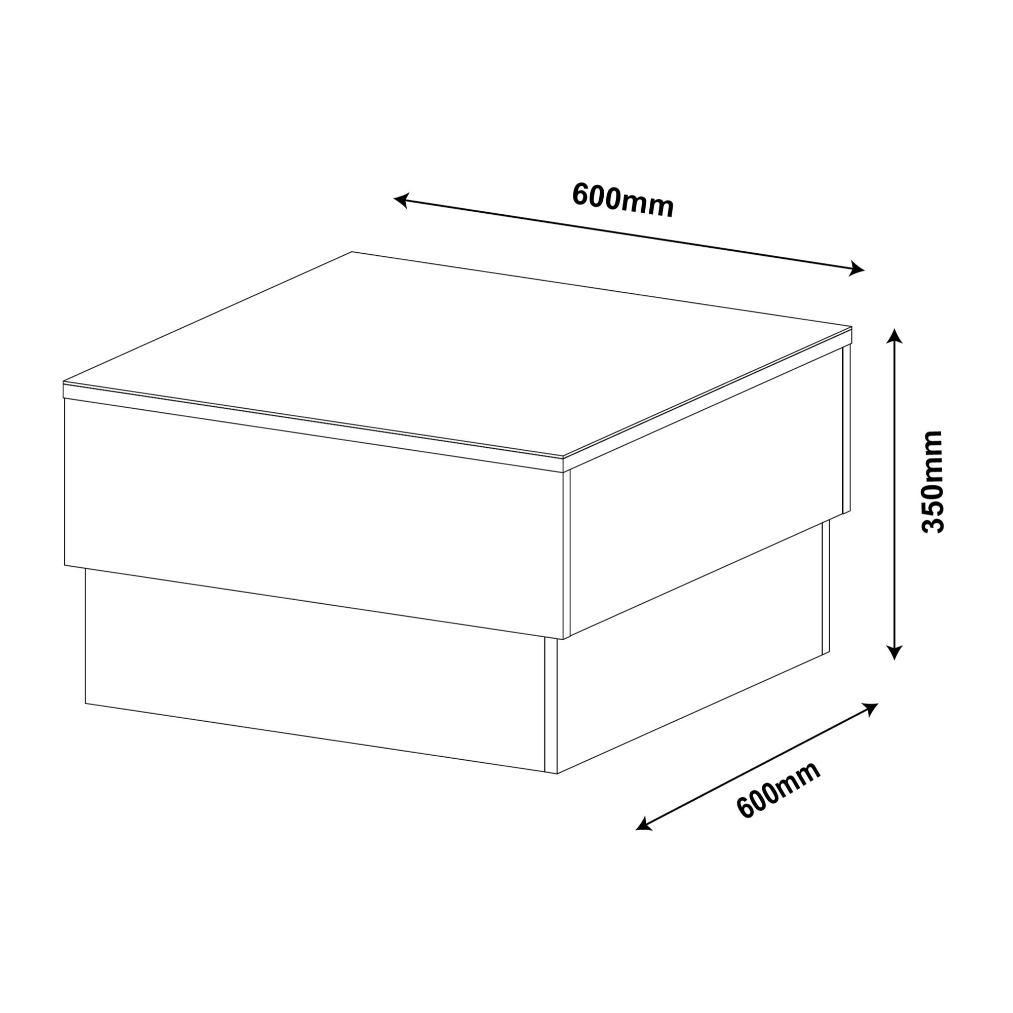 Mesa de centro PARTY blanco - blanco y espejo - 60x60x35cm