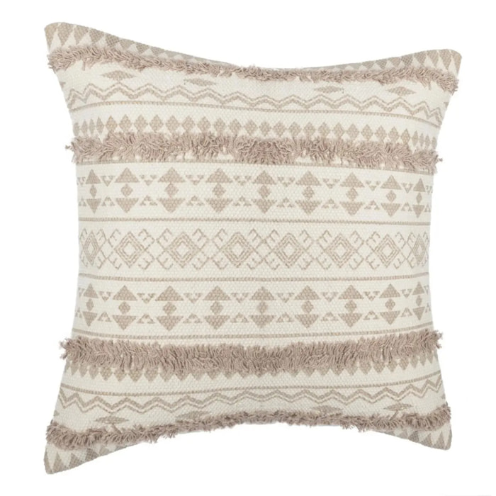 Housse de coussin tuftée "Etnik" - coton - beige - 40x40 cm