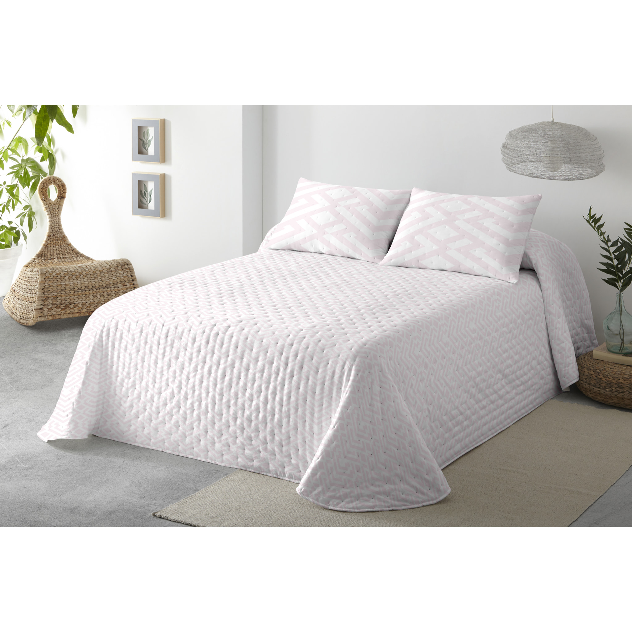 COLCHA SUAVE REVERSIBLE DN TRIANA VINO