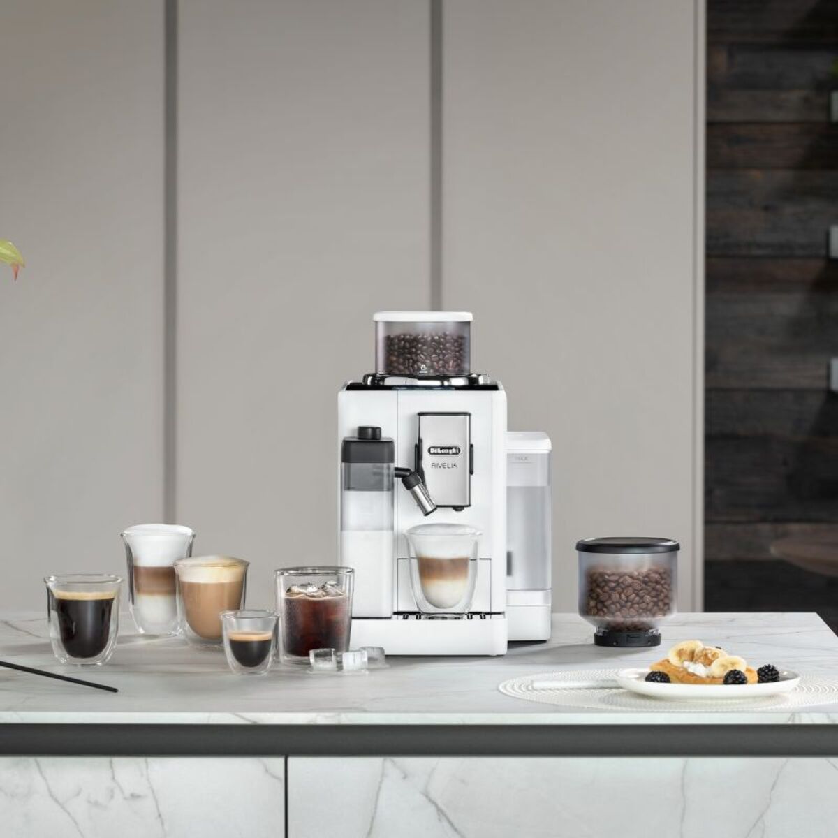 Expresso Broyeur DELONGHI FEB4455.W Rivelia Latte Blanche