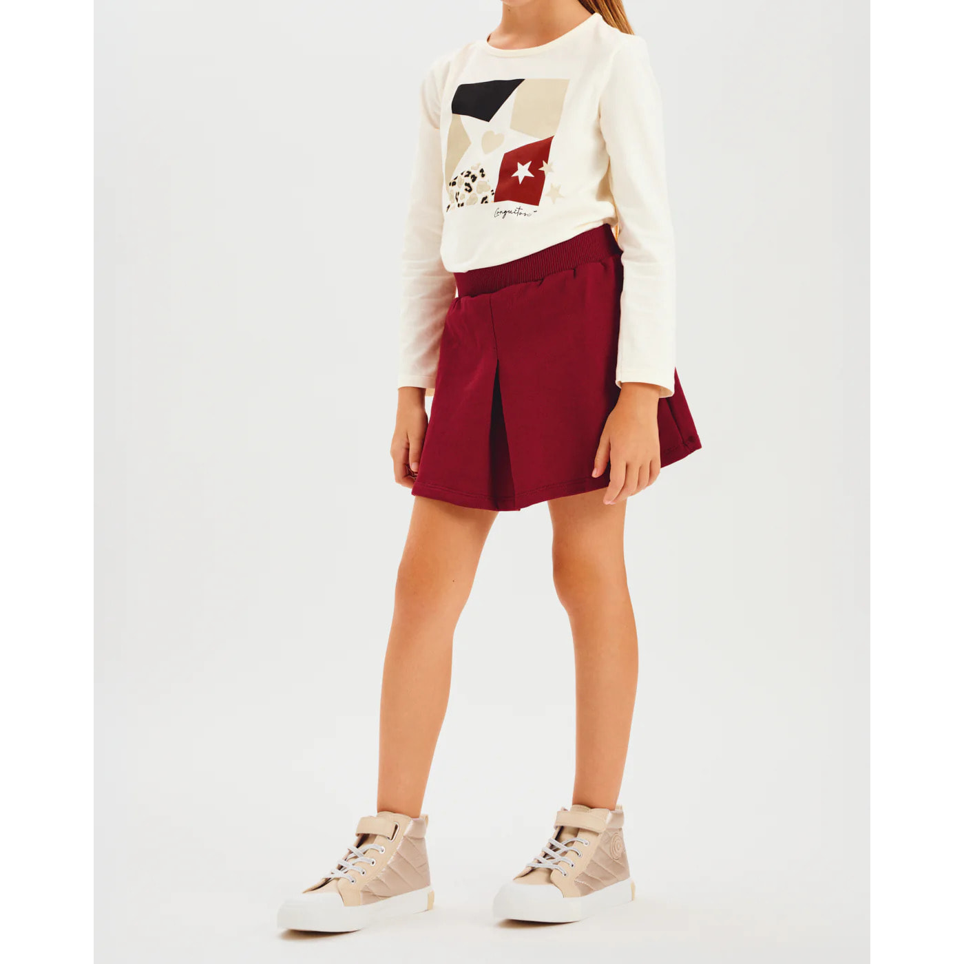 Camiseta Niña Manga Larga Estampado Estrella