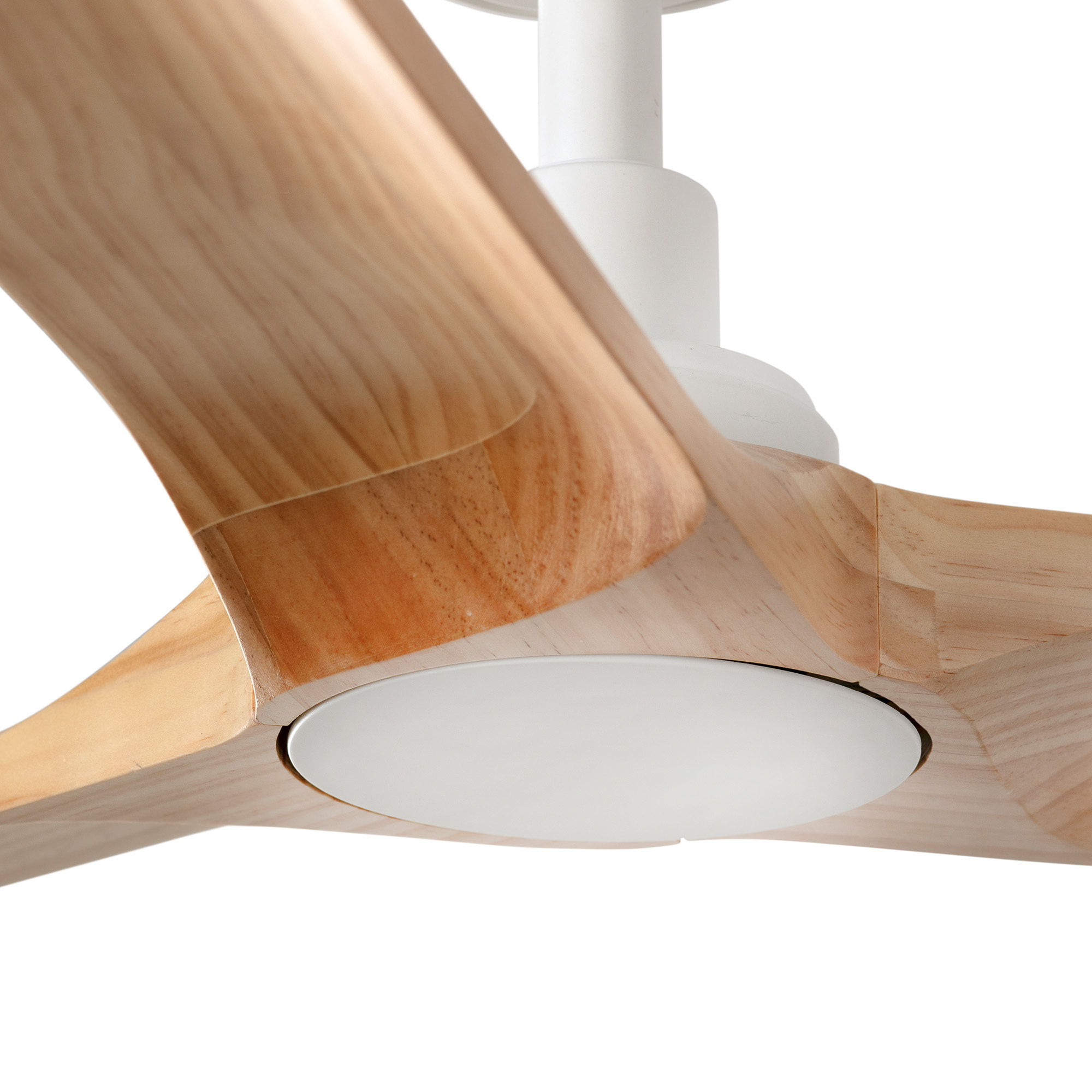 HEYWOOD L Ventilador de techo blanco/pino TUYA