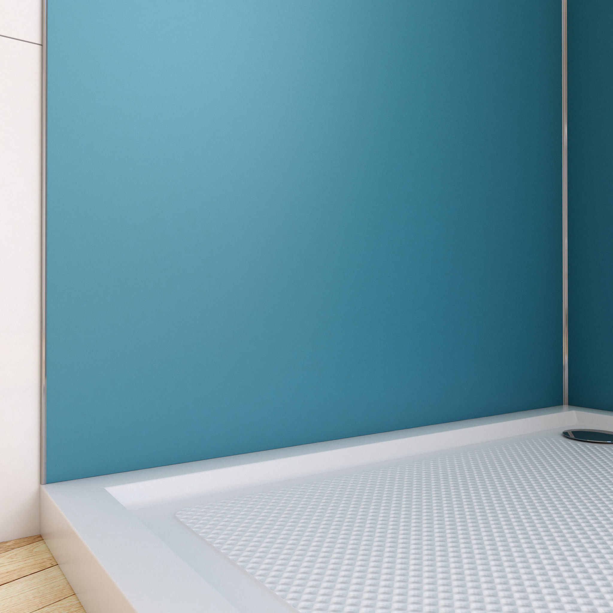 Panneau Mural Finition Aluminium Bleu 90 x 210 cm - WALL'IT BLEU
