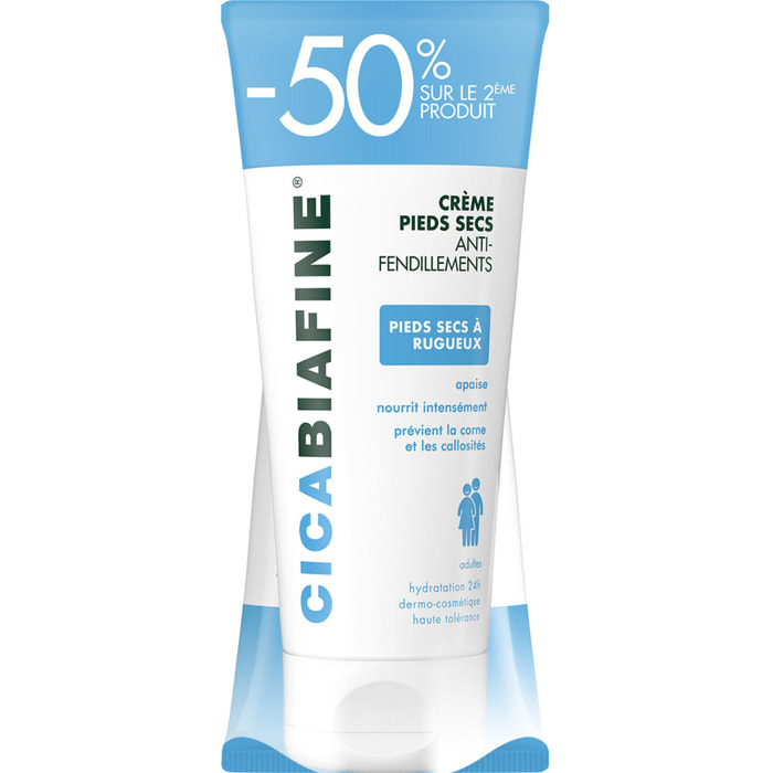 Crème Pieds - Duo Crèmes Pieds Secs Anti-Fendillements 2x100ml