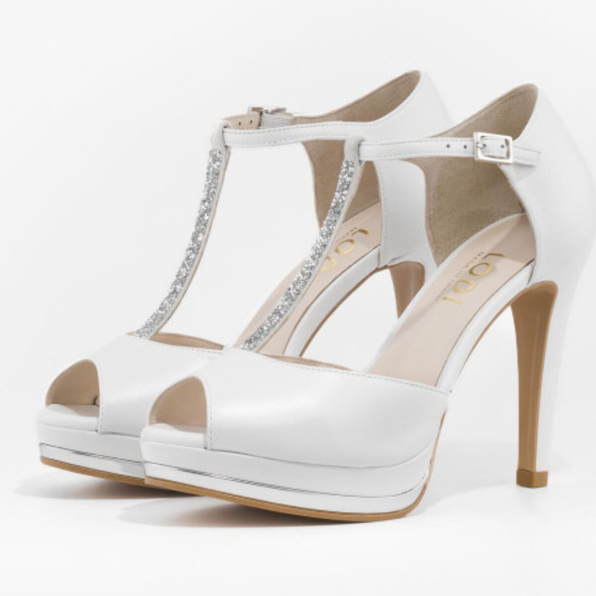 SANDALIAS DE NOVIA BLANCAS PAULI