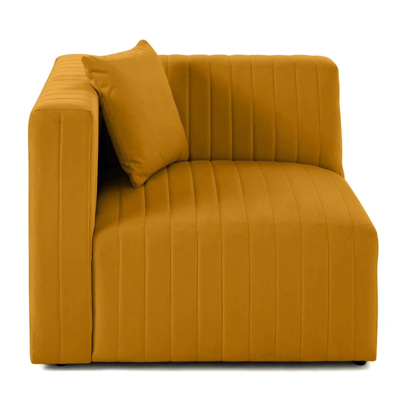 Nova - module d'assise gauche - en velours - Jaune