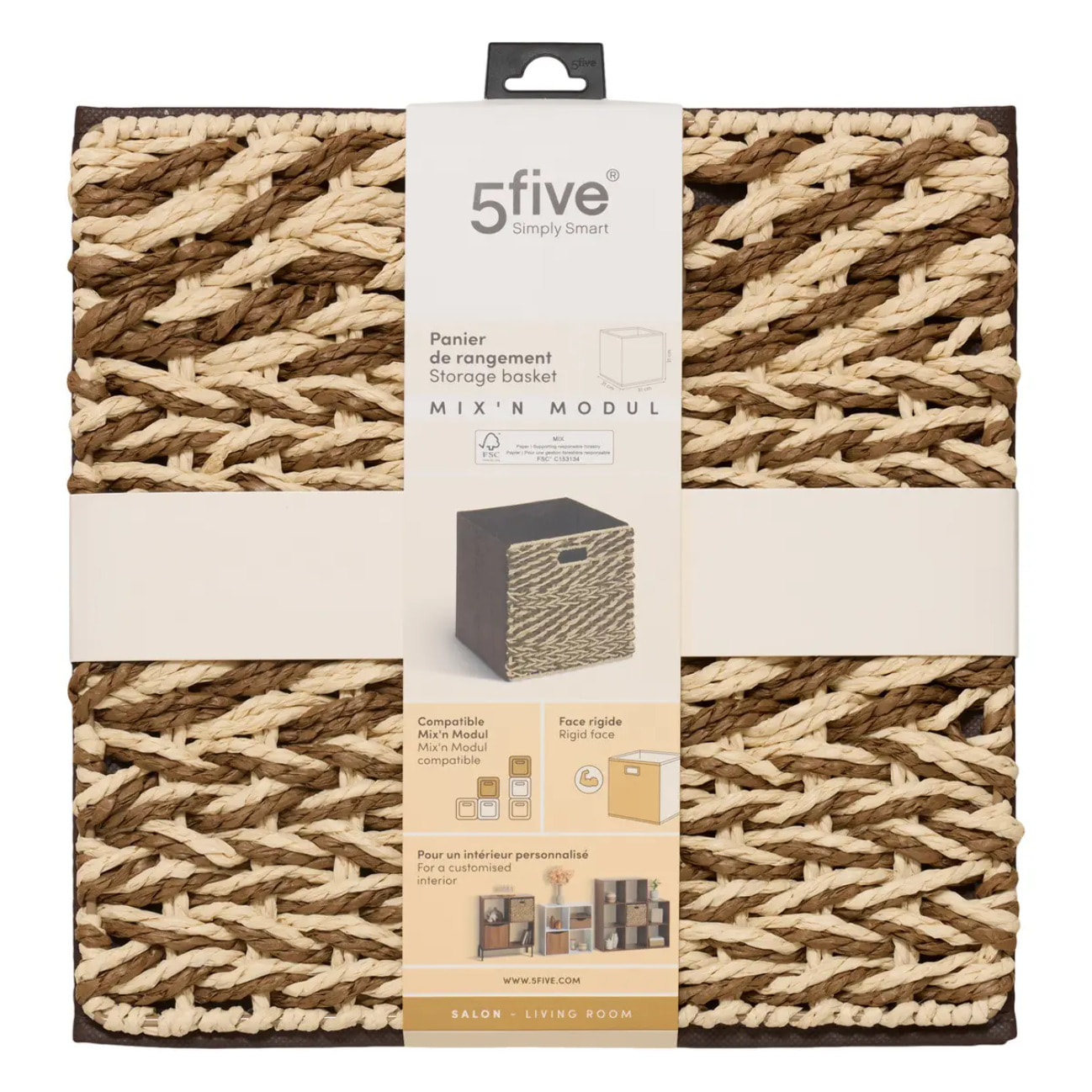 Boîte Mix'N Modul carré pliable 31x31cm marron