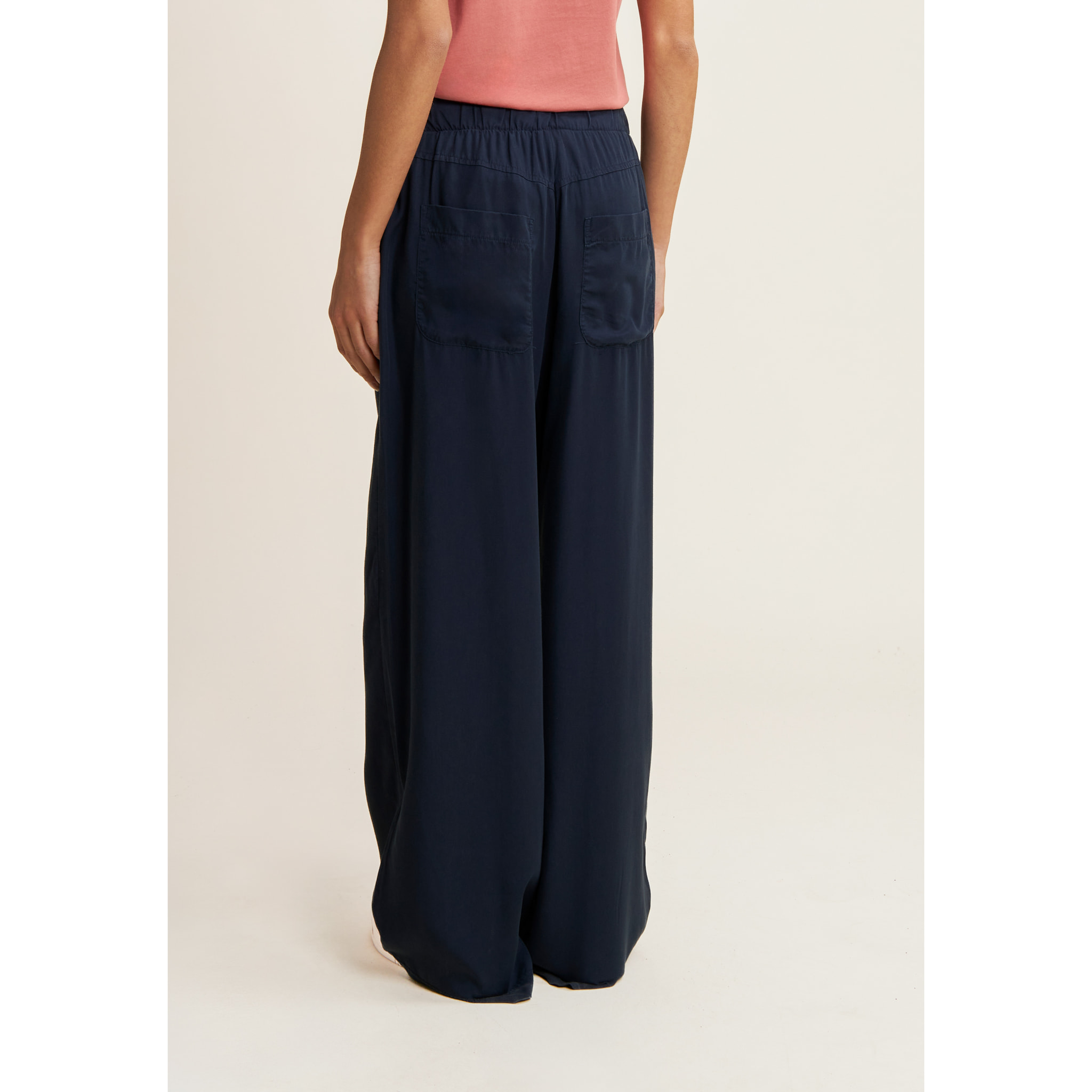 Pantaloni wide leg in Twill di Lyocell