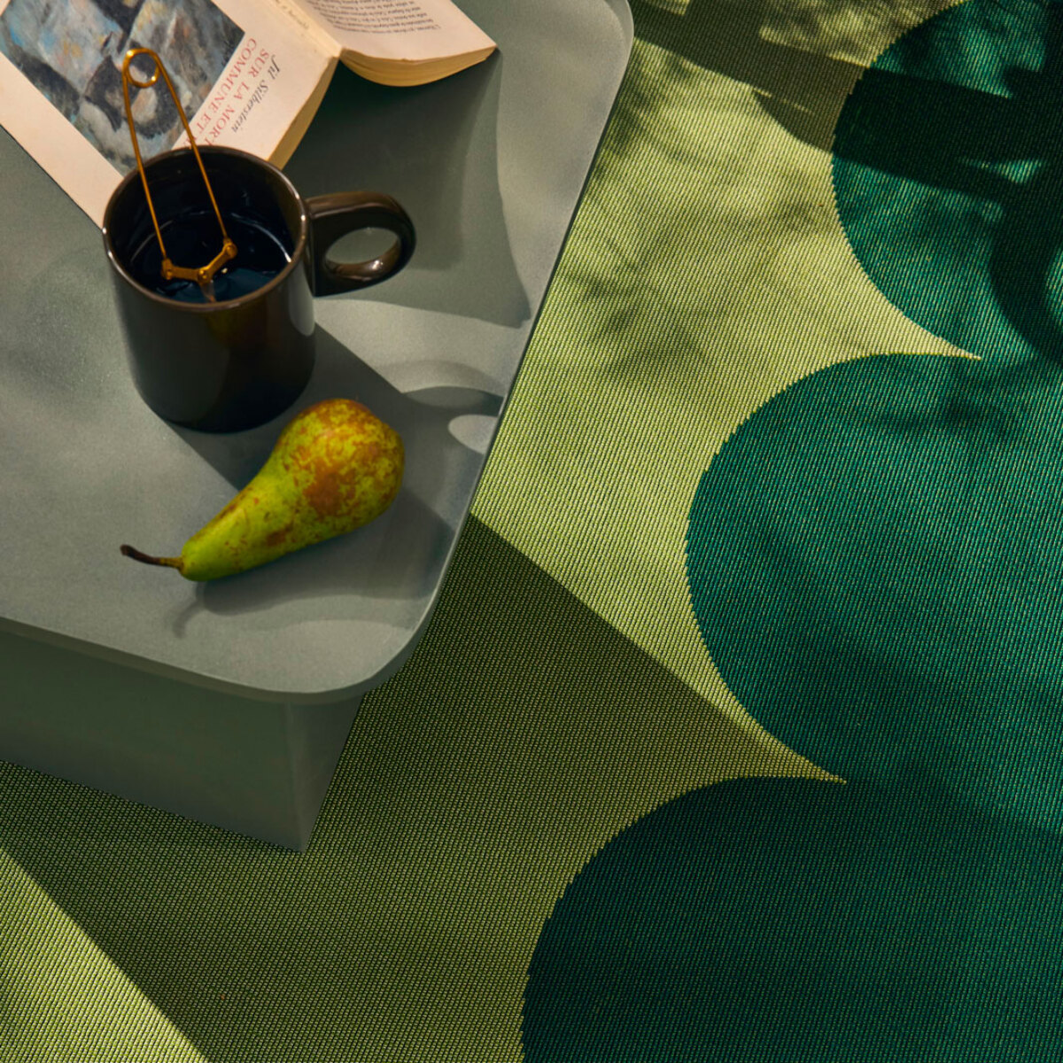 RIVIERA - Tapis intérieur/extérieur à motif festonné vert