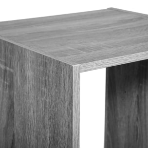 Étagère colonne 4 cases Effet chêne gris Mix N' Modul