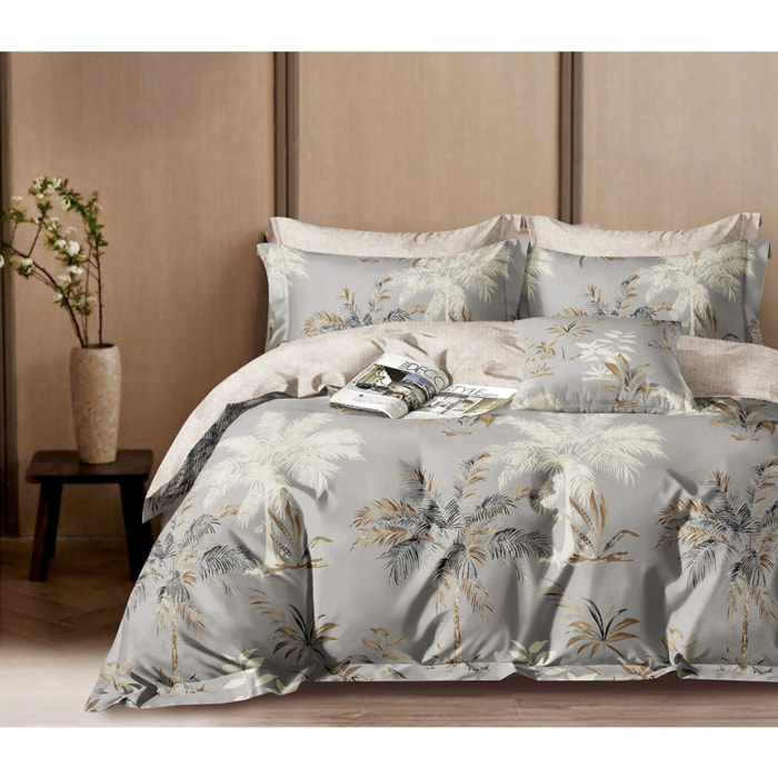 Parure housse de couette 100% percale de coton - Sélénore