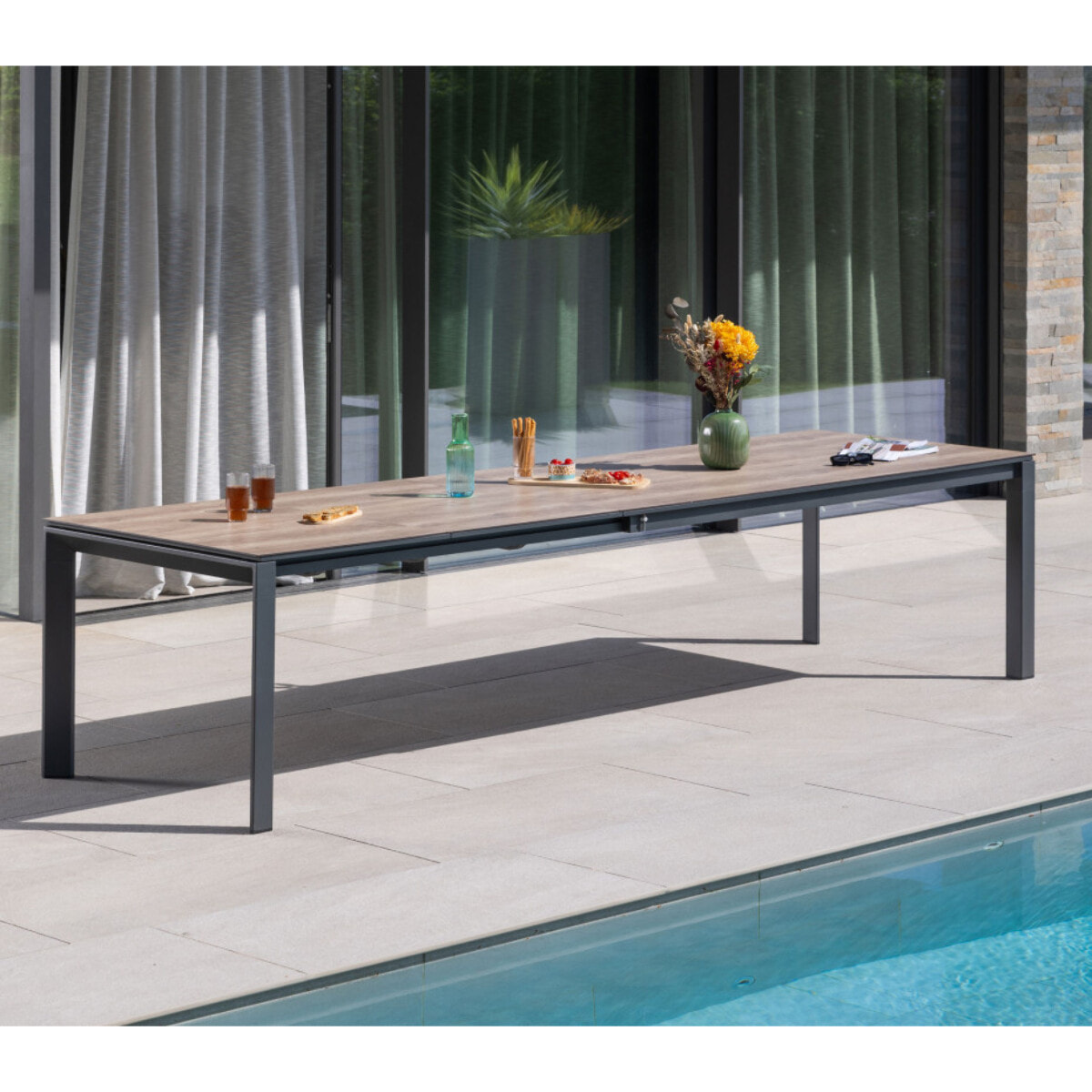 Ensemble table et chaises de jardin  - CARMAPLES XL