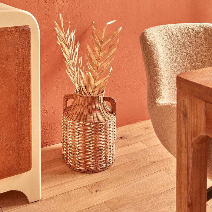 Vase Soro en Rotin avec Anses 28x28x37cm Marron