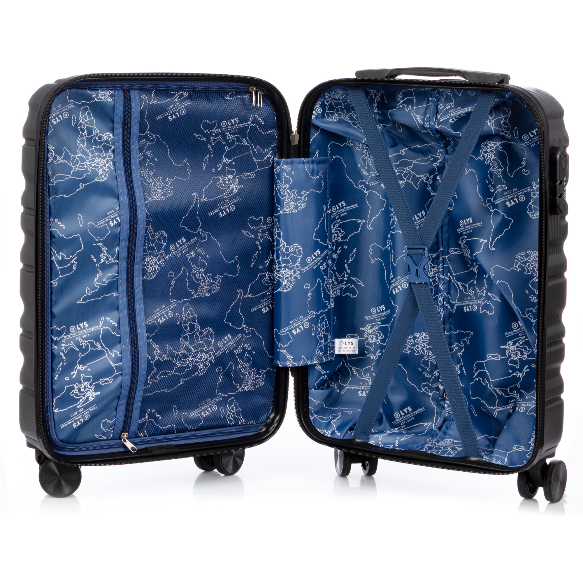 Juego de 3 maletas Trolley, en material ligero ABS de alta resistencia. Cerradura numérica y 4 ruedas giratorias 360° extraibles en la maleta grande.