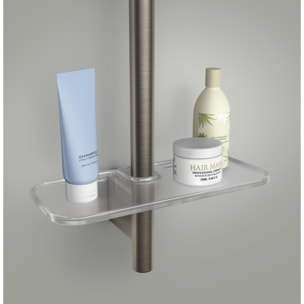 Ensemble de douche 3 jets (Pluie, Jet stimulant, Booster) - Hard Graphite brossé