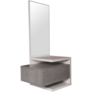 Mobile ingresso con specchio, 43 x 32 x 90, Bianco