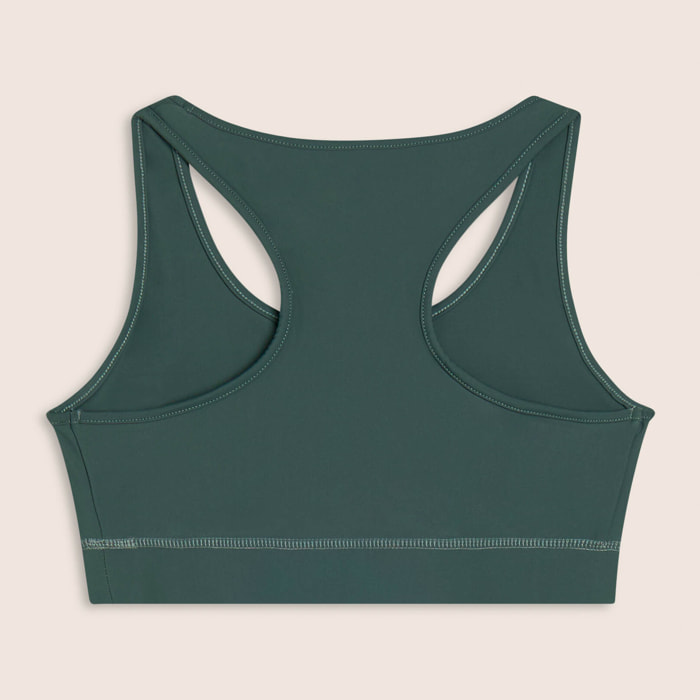 Top sportivo con retro vogatore elasticizzato