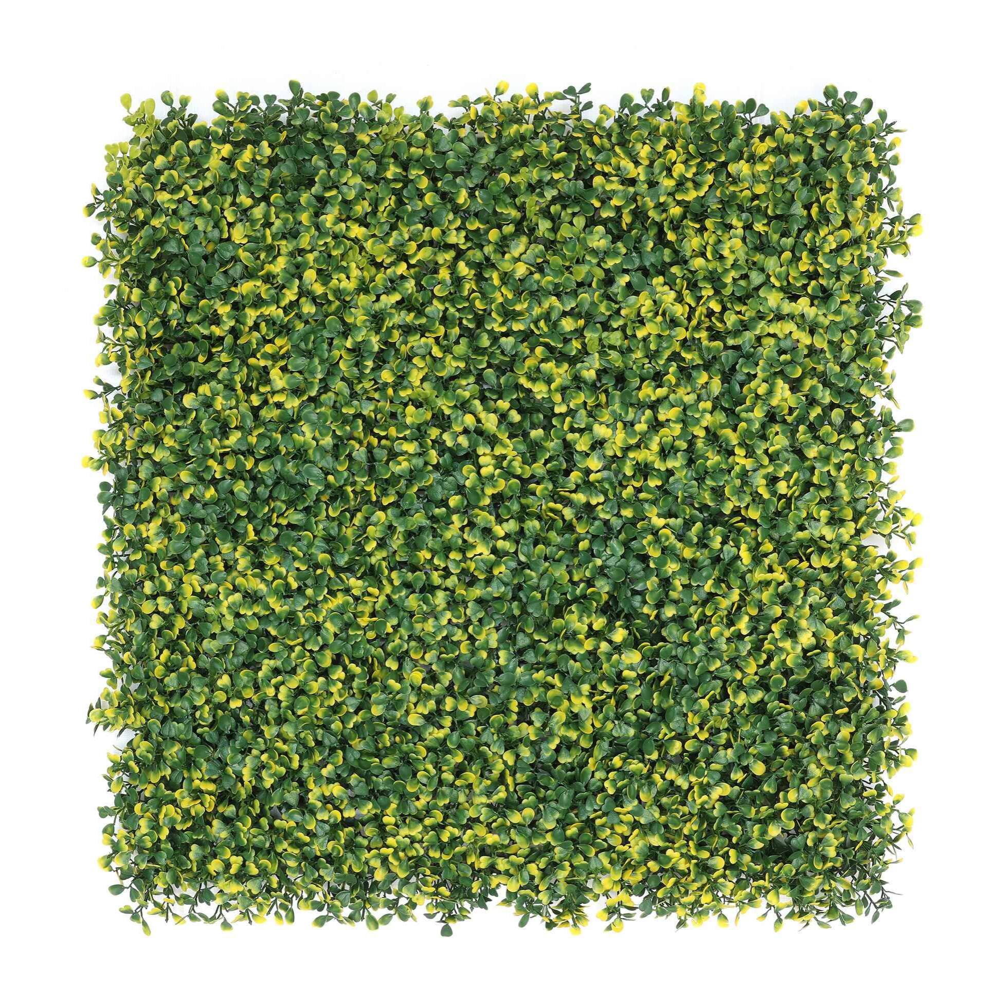 Well home jardín vertical artificial, panel de seto 100x100cm, para decoración interior y exterior - de hojas verdes diseño moderno