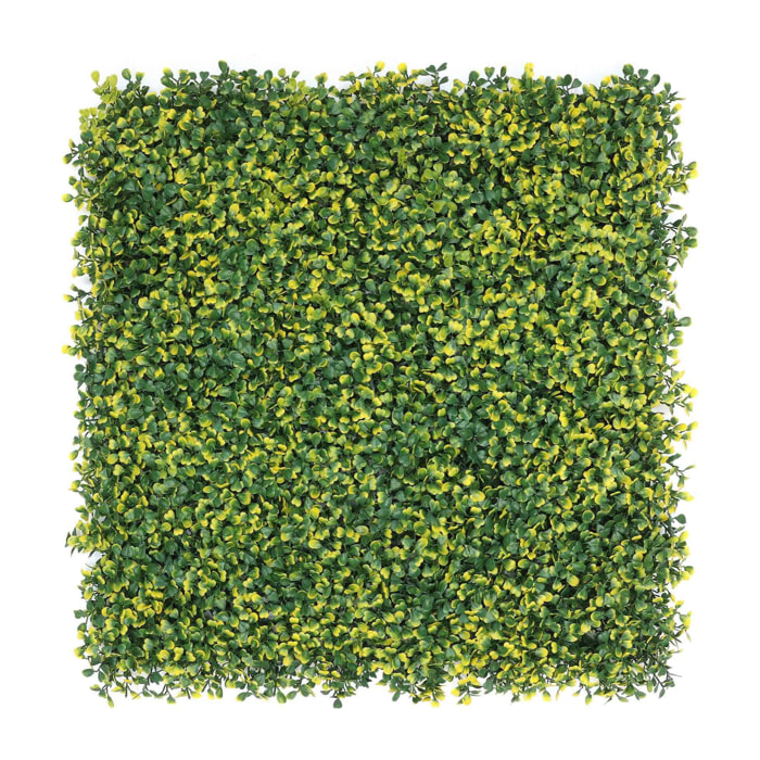 Well home jardín vertical artificial, panel de seto 100x100cm, para decoración interior y exterior - de hojas verdes diseño moderno