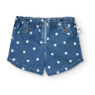 Short denim punto elÃ¡stico, de niÃ±a