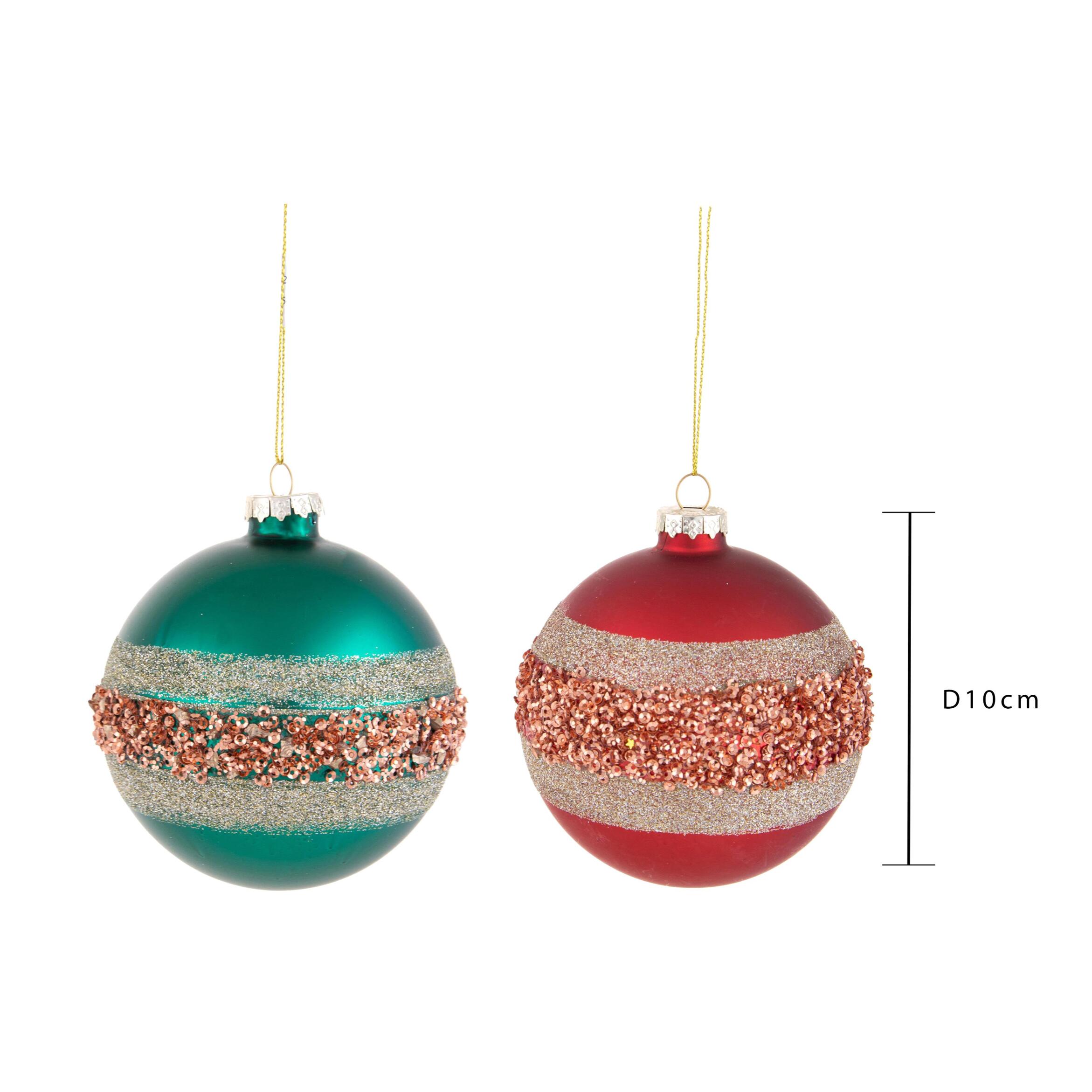 Sfera con decoro - Pezzi 12 - VERDE - Bianchi Dino SpA