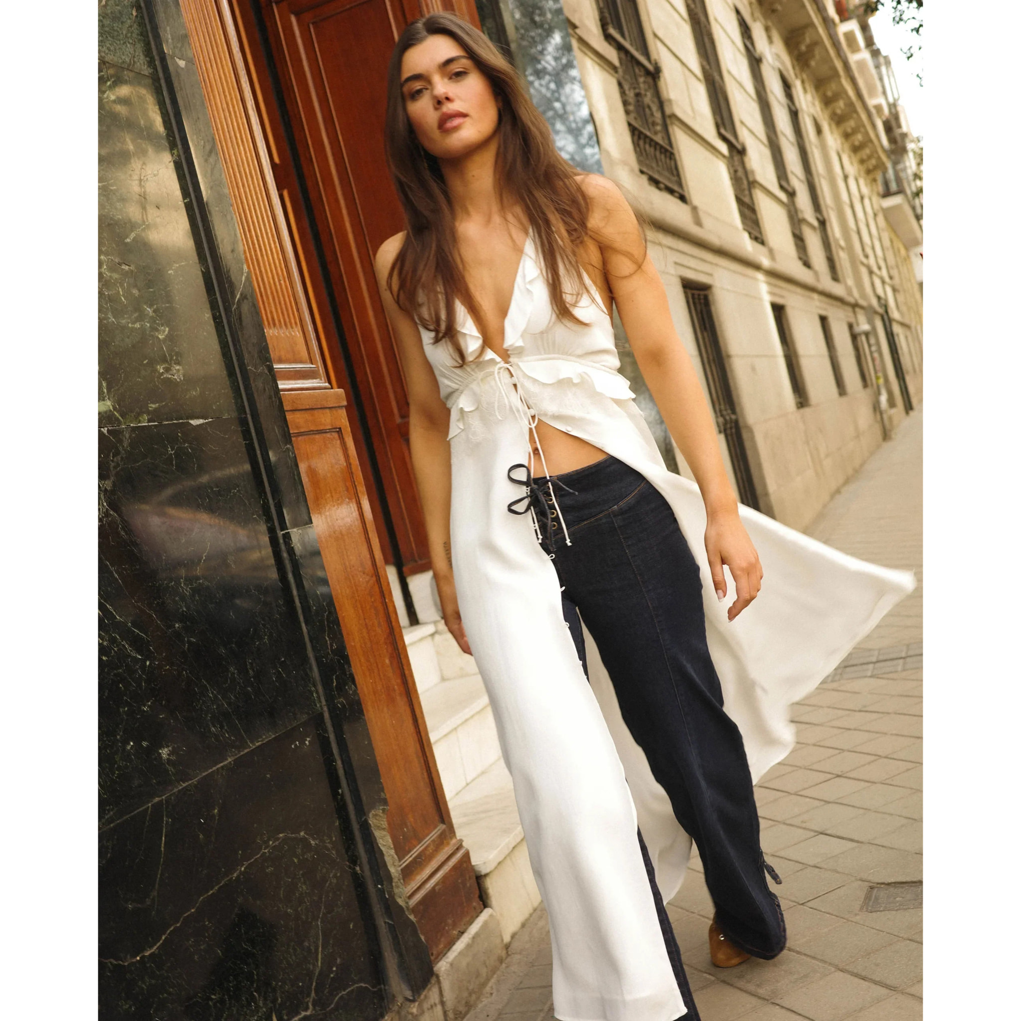 Vestido de tirantes multiposición de mujer