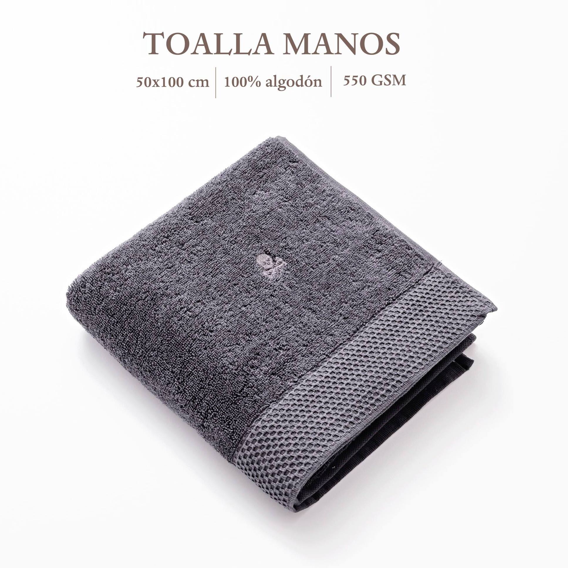 Toalla de manos nidus 50x100 gris scalpers home